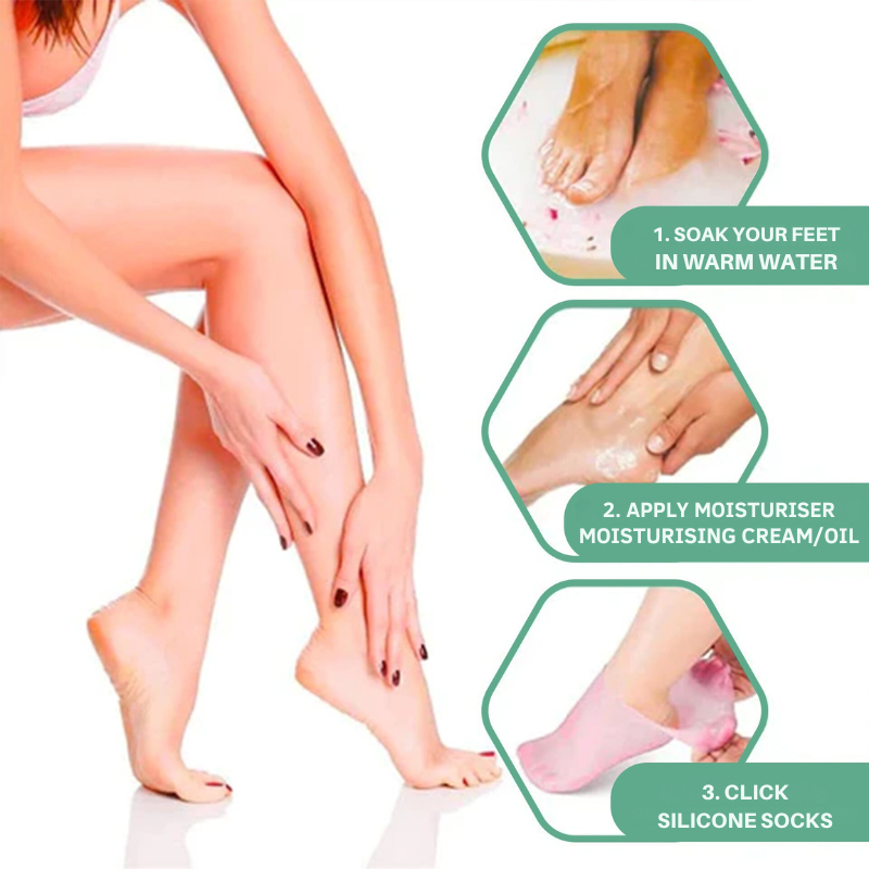 Calze in silicone per piedi morbidi e curati