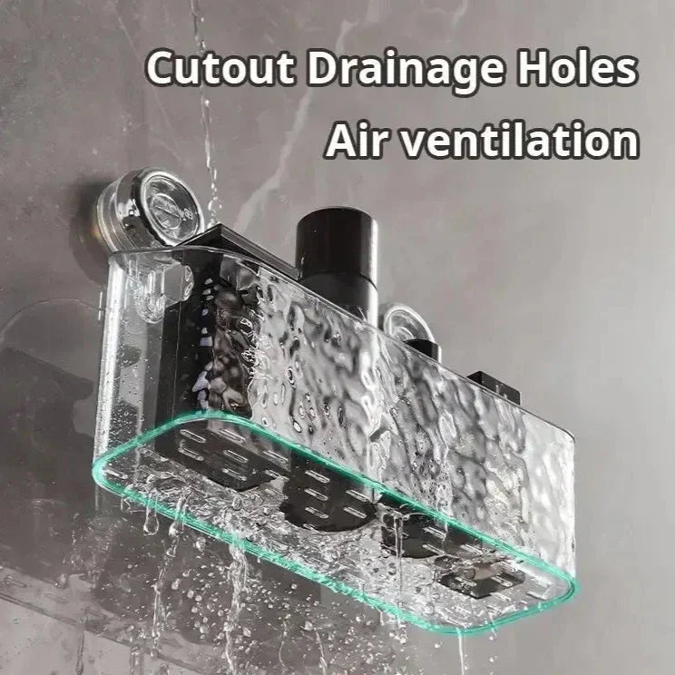 バスルーム用の穴あけ不要の実用的な壁掛け棚